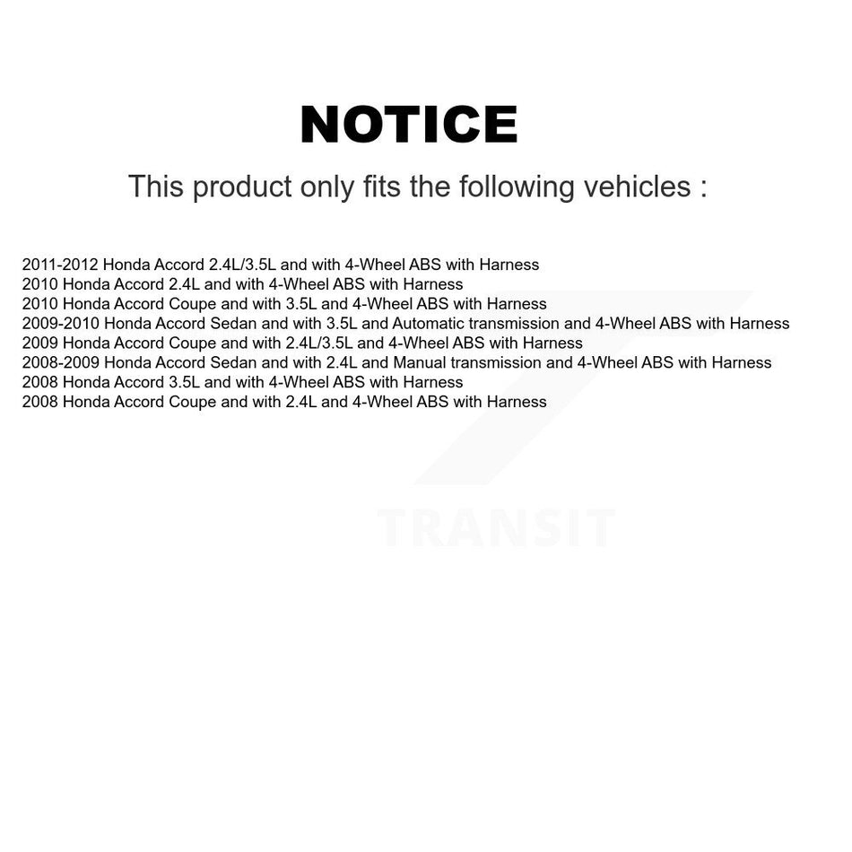 Rear Wheel Hub Bearing And ABS Sensor Kit For Honda Accord with Harness K7S-101438