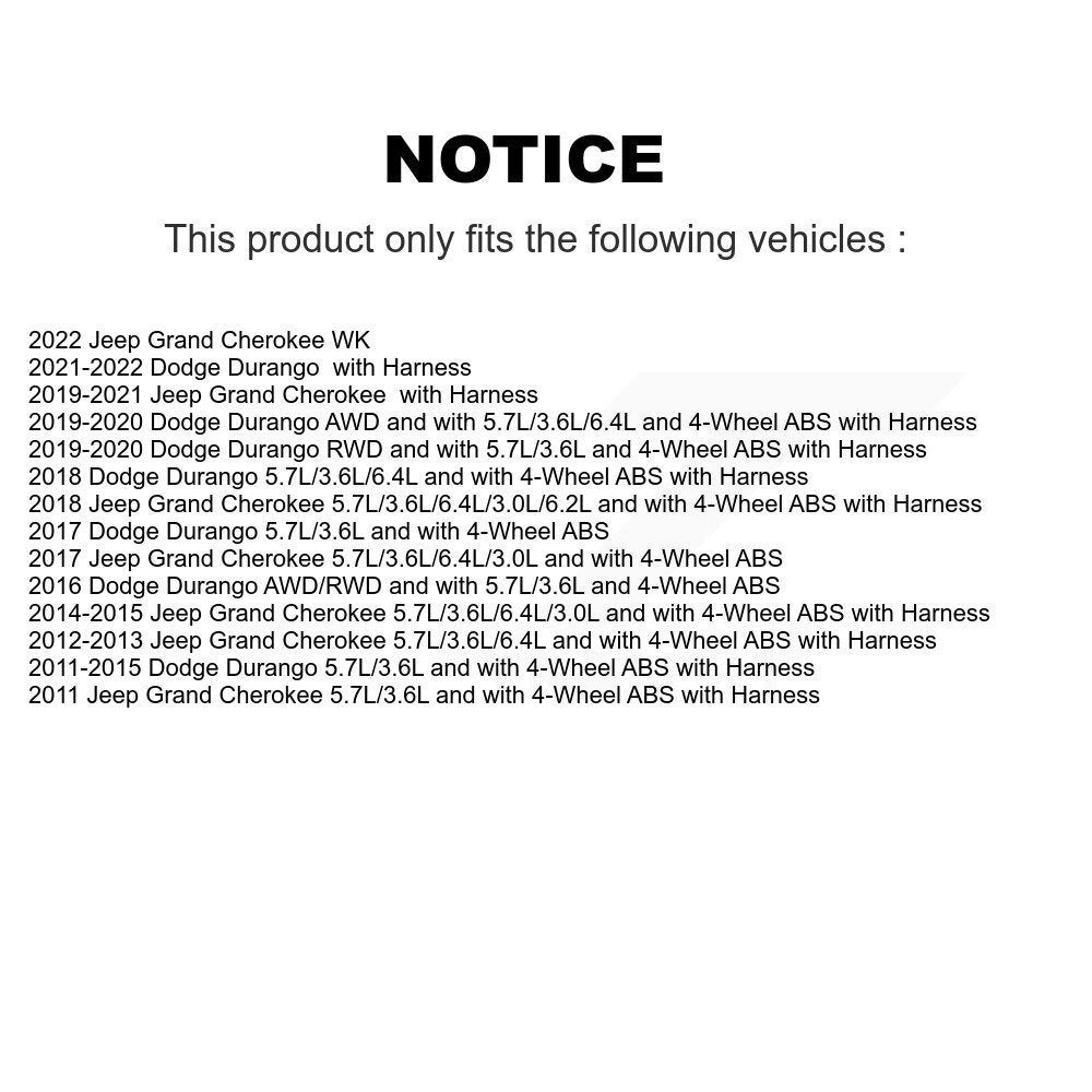Rear Wheel Bearing And ABS Sensor Kit For Jeep Grand Cherokee Dodge Durango WK K7S-101514