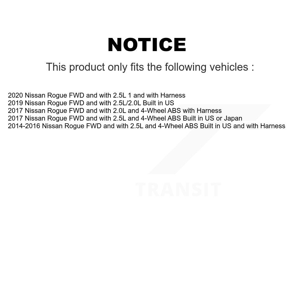 Rear Wheel Hub Bearing And ABS Sensor Kit For Nissan Rogue K7S-101524