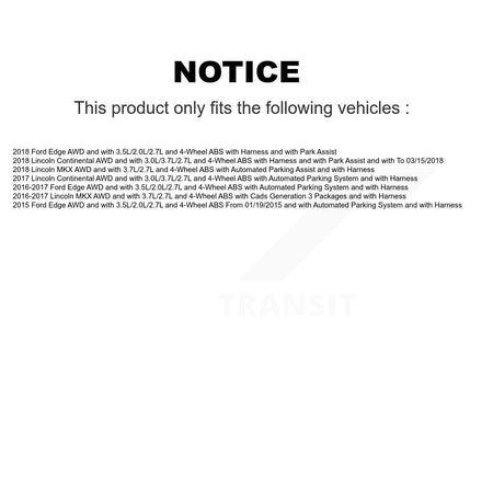 Rear Wheel Hub Bearing And ABS Sensor Kit For Ford Edge Lincoln MKX Continental K7S-101559