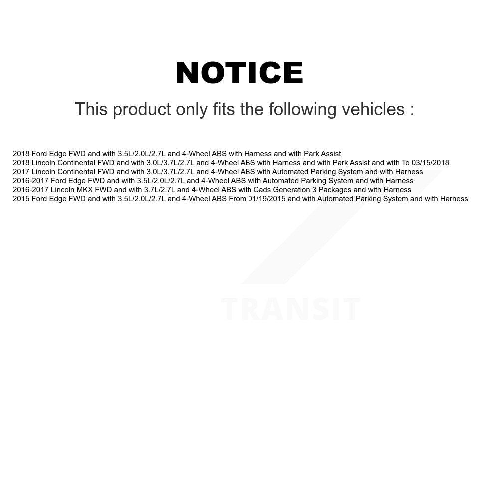Rear Wheel Hub Bearing And ABS Sensor Kit For Ford Edge Lincoln MKX Continental K7S-101560
