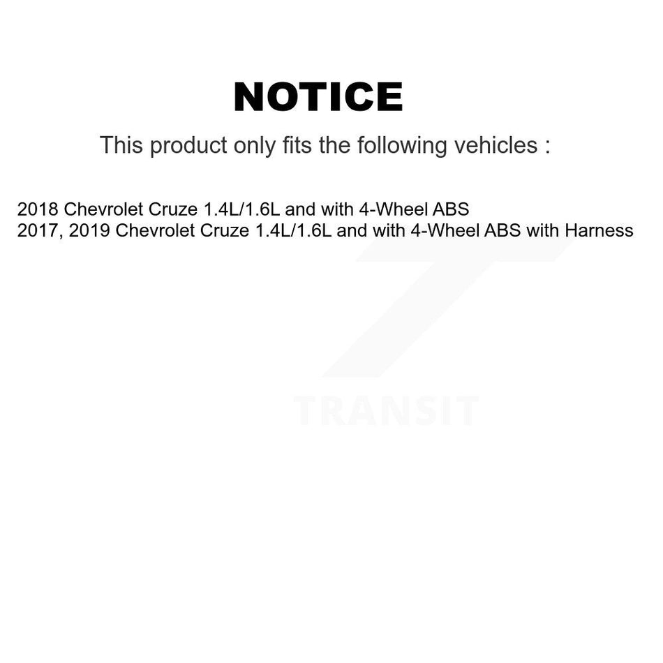 Rear Wheel Hub Bearing And ABS Sensor Kit For Chevrolet Cruze 1.4L 1.6L with 4-Wheel K7S-101572