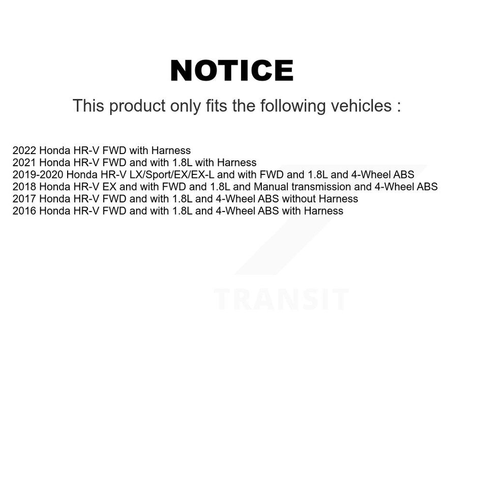 Rear Wheel Hub Bearing And ABS Sensor Kit For Honda HR-V K7S-101593