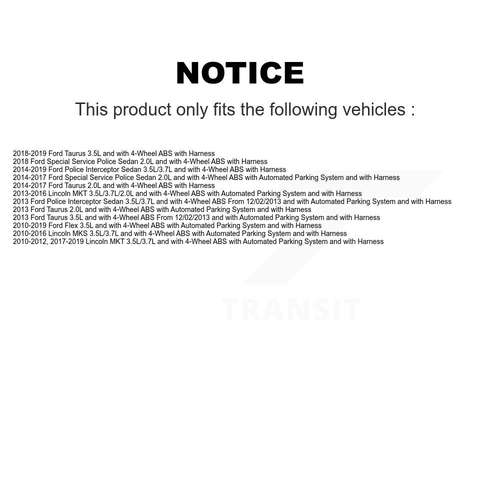 Rear Wheel Hub Bearing & Sensor Kit For Ford Flex Taurus Lincoln Police Interceptor Sedan K7S-101617