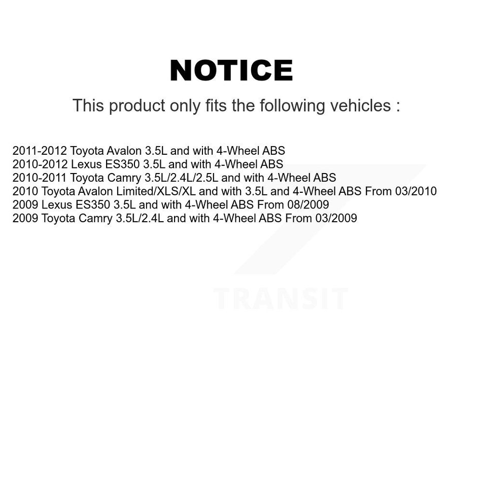 Rear Wheel Hub Bearing And Extra ABS Sensor Kit For Toyota Camry Lexus ES350 Avalon K7S-101678