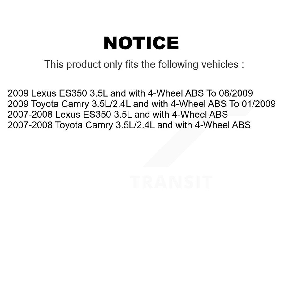 Rear Wheel Hub Bearing And Extra ABS Sensor Kit For Toyota Camry Lexus ES350 K7S-101680