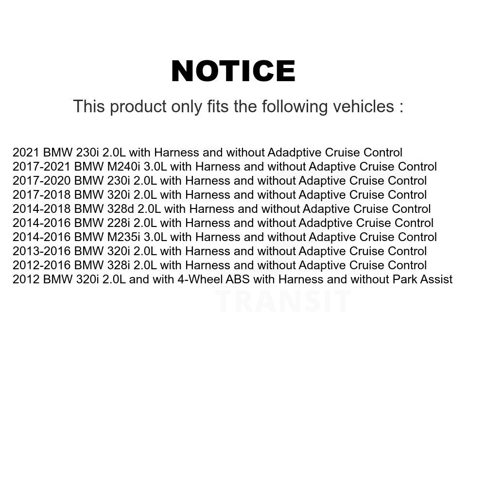 Front Rear Wheel Bearing And ABS Sensor Kit For BMW 328i 320i M235i M240i 228i 230i 328d K7S-101725