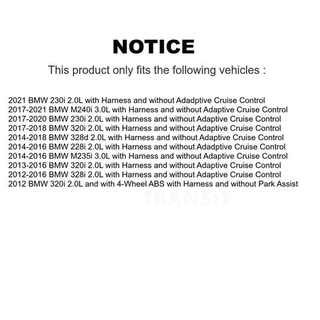 Front Rear Wheel Bearing And ABS Sensor Kit For BMW 328i 320i M235i M240i 228i 230i 328d K7S-101725