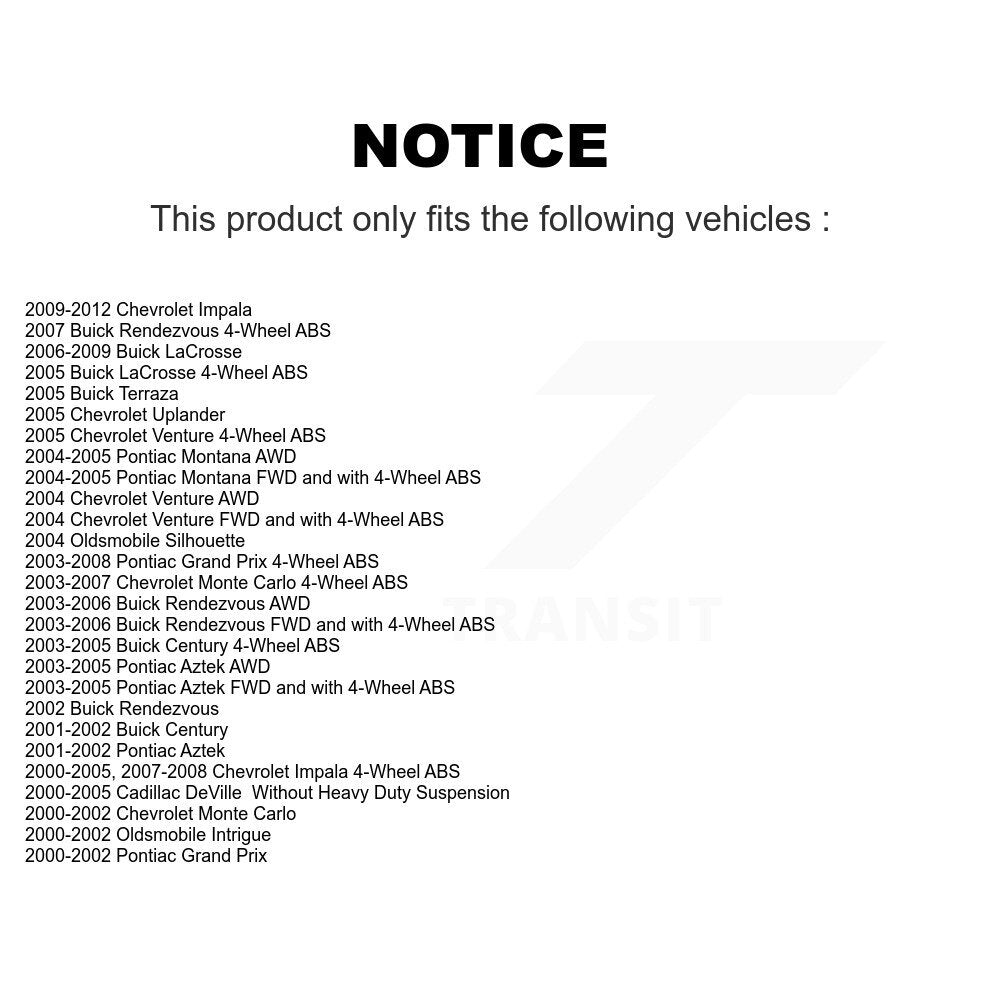 Front Wheel Hub Bearing Extra Sensor Kit For Chevrolet Impala Buick Pontiac LaCrosse Prix K7S-101790