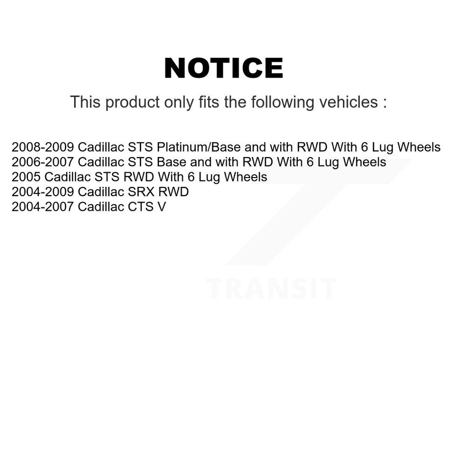 Front Wheel Hub Bearing And Extra ABS Sensor Kit For Cadillac CTS SRX STS K7S-101793