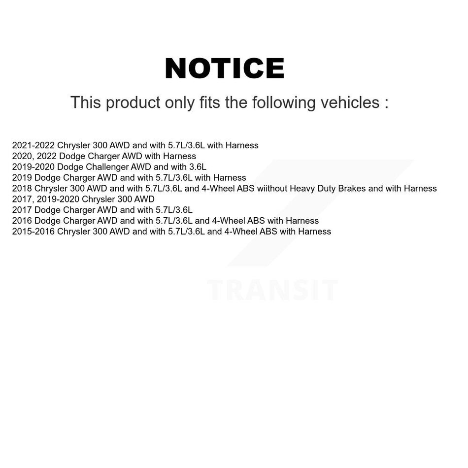 Front Wheel Hub Bearing And ABS Sensor Kit For Dodge Chrysler 300 Charger Challenger K7S-101813
