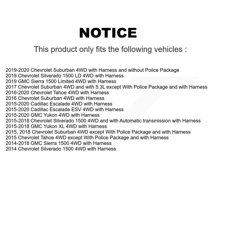 Front Wheel Hub Bearing Extra Sensor Kit For GMC Chevrolet Sierra 1500 Silverado Tahoe LD K7S-101832