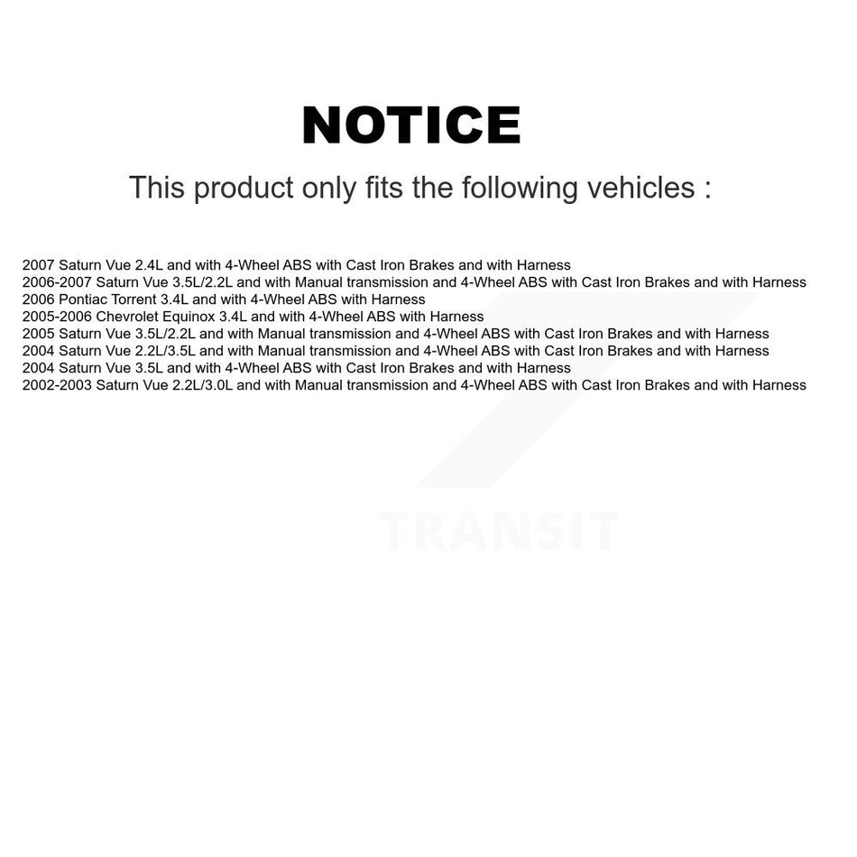 Front Wheel Hub Bearing Extra Sensor Kit For Saturn Vue Chevrolet Equinox Pontiac Torrent K7S-101842