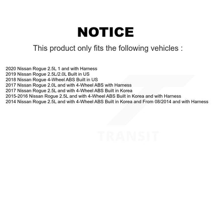Front Wheel Hub Bearing And ABS Sensor Kit For Nissan Rogue K7S-101890