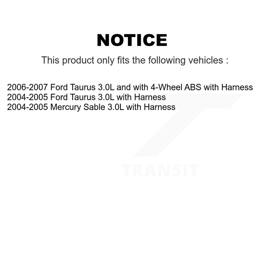 Front Wheel Hub Bearing & Sensor Kit For Ford Taurus Mercury Sable 3.0L with 4-Wheel ABS K7S-101895