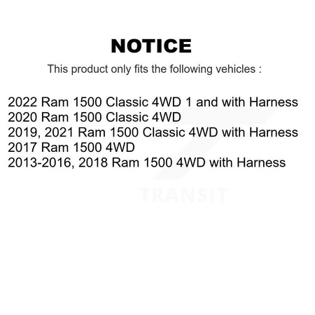 Front Wheel Hub Bearing And Extra ABS Sensor Kit For Ram 1500 Classic 4WD K7S-101964