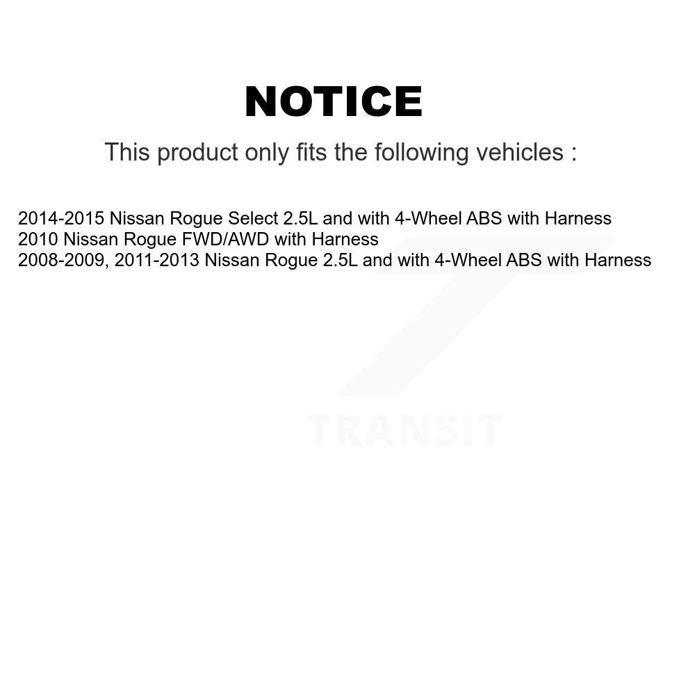 Front Wheel Hub Bearing And ABS Sensor Kit For Nissan Rogue Select with Harness K7S-101972