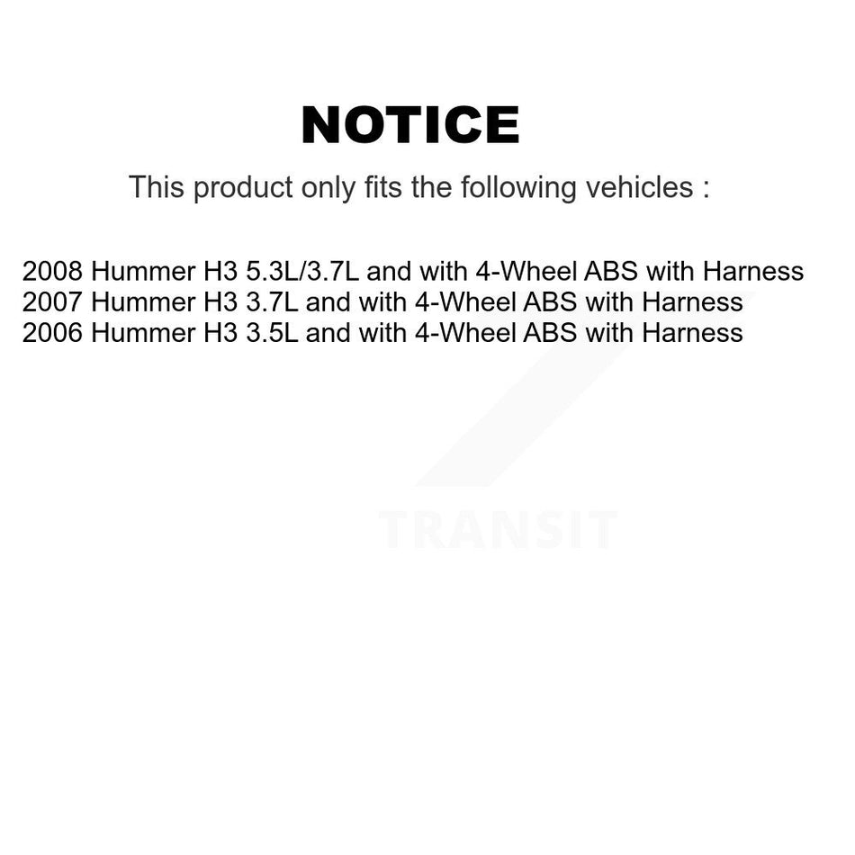 Front Wheel Hub Bearing And Extra ABS Sensor Kit For Hummer H3 with Harness K7S-101999