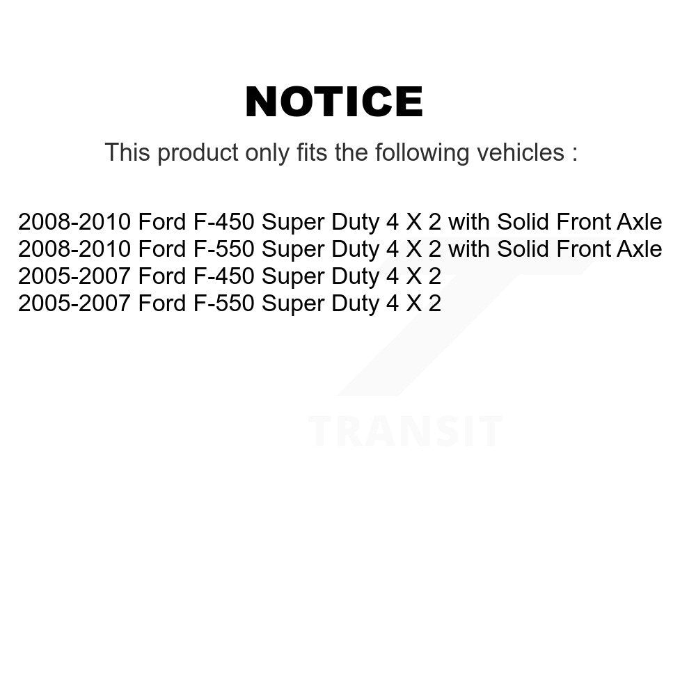 Front Wheel Hub Bearing And Extra ABS Sensor Kit For Ford F-550 Super Duty F-450 4 X 2 K7S-102006