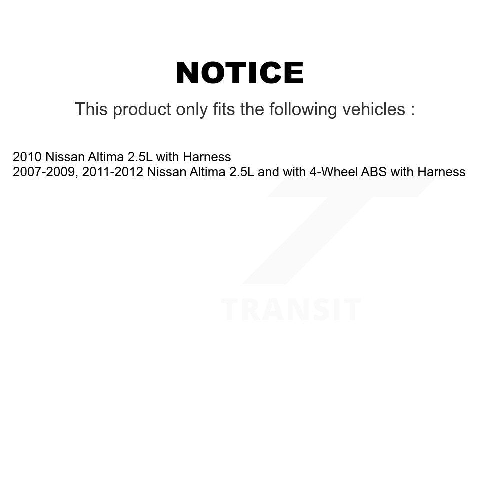 Front Wheel Hub Bearing And ABS Sensor Kit For Nissan Altima with Harness K7S-102014