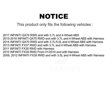 Front Wheel Hub Bearing And ABS Sensor Kit For INFINITI FX35 QX70 FX37 K7S-102019