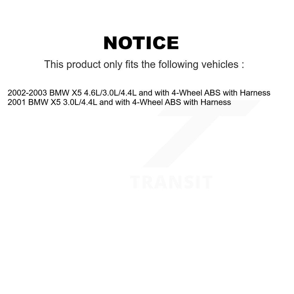 Front Wheel Bearing And ABS Sensor Kit For BMW X5 with Harness K7S-102027