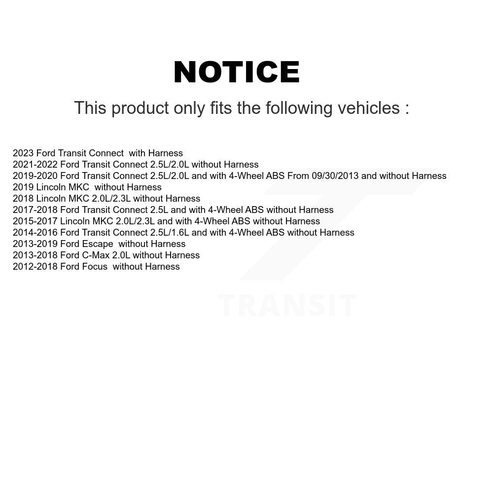 Front Wheel Bearing & Sensor Kit For Ford Escape Focus Transit Connect Lincoln MKC C-Max K7S-102054