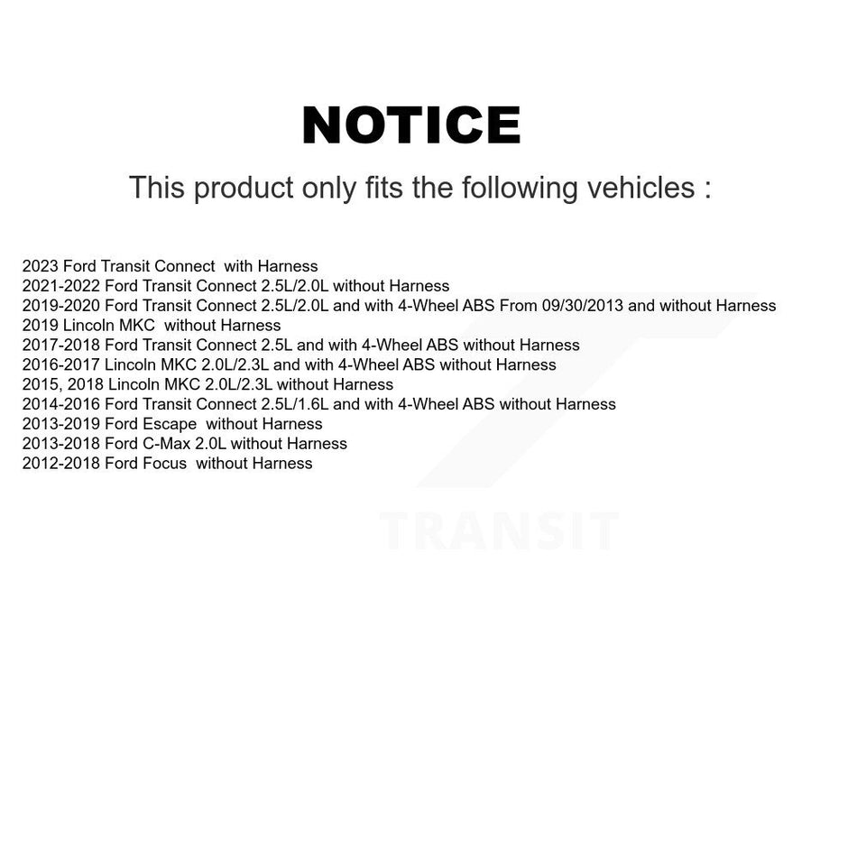 Front Wheel Bearing & Sensor Kit For Ford Escape Focus Transit Connect Lincoln MKC C-Max K7S-102054