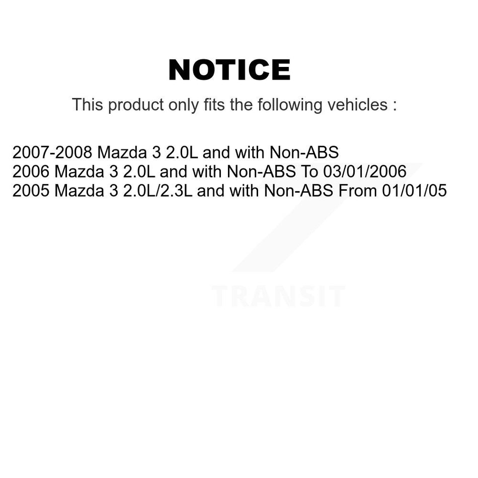 Front Wheel Bearing And ABS Sensor Kit For Mazda 3 K7S-102081