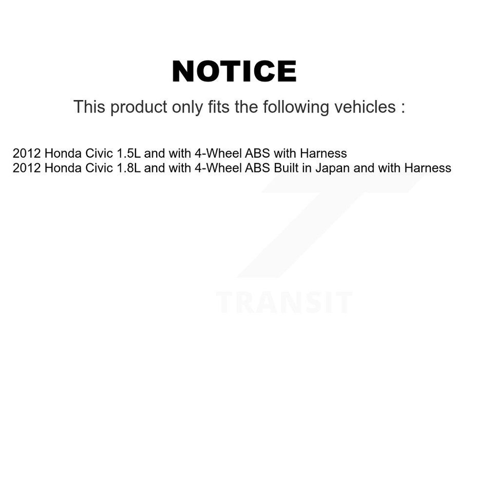 Front Wheel Bearing And ABS Sensor Kit For Honda Civic K7S-102085