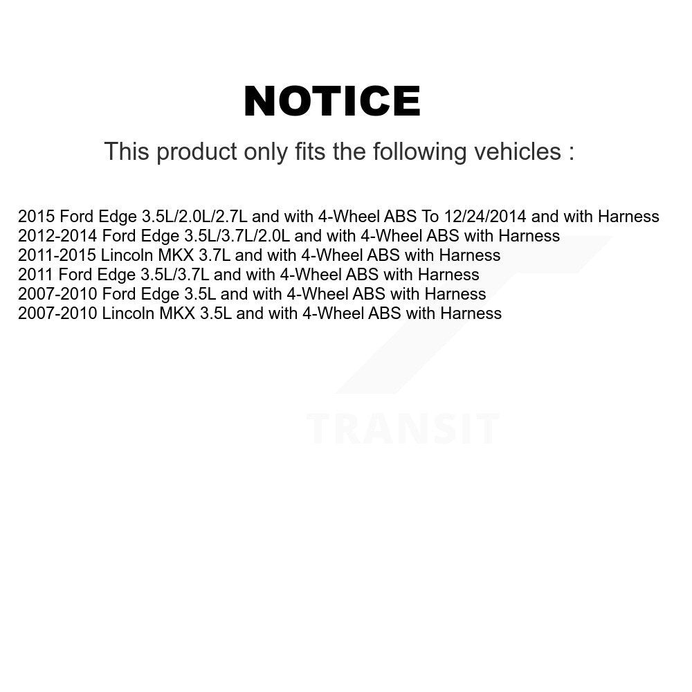 Front Wheel Bearing And ABS Sensor Kit For Ford Edge Lincoln MKX K7S-102101