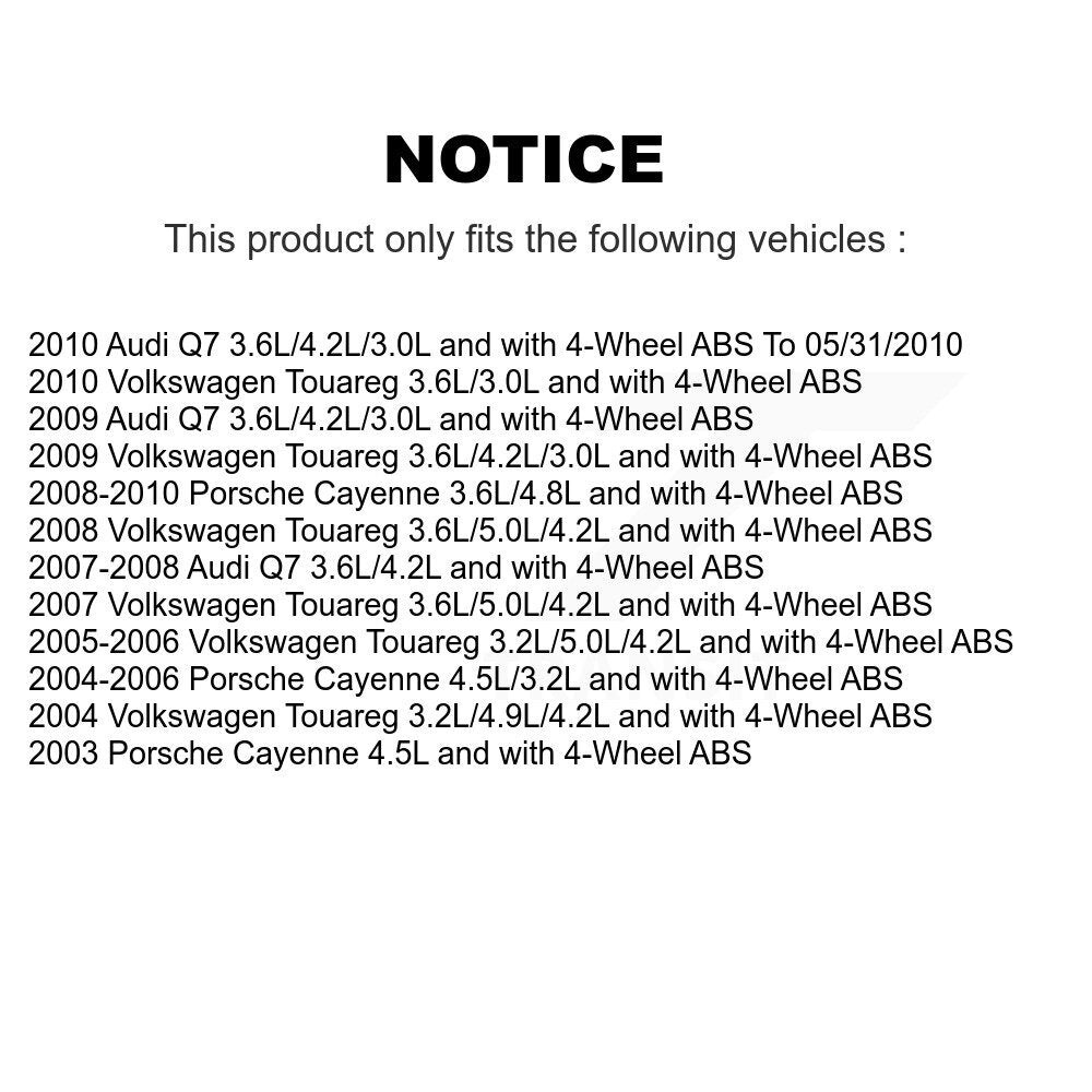 Front Wheel Bearing And ABS Sensor Kit For Porsche Cayenne Volkswagen Touareg Audi Q7 K7S-102122
