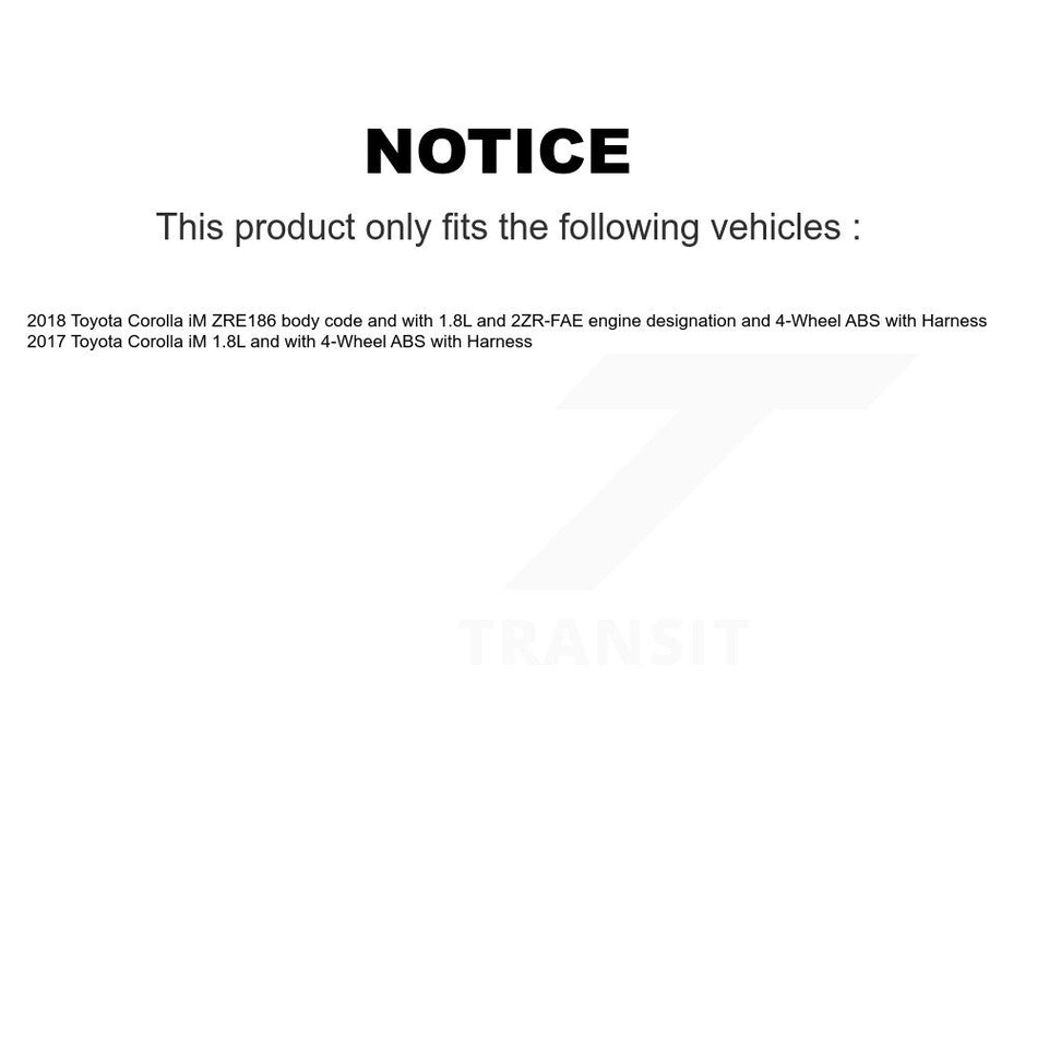 Front Wheel Bearing And ABS Sensor Kit For Toyota Corolla iM with Harness K7S-102135