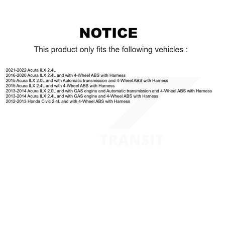 Front Wheel Bearing And ABS Sensor Kit For Honda Civic Acura ILX K7S-102145