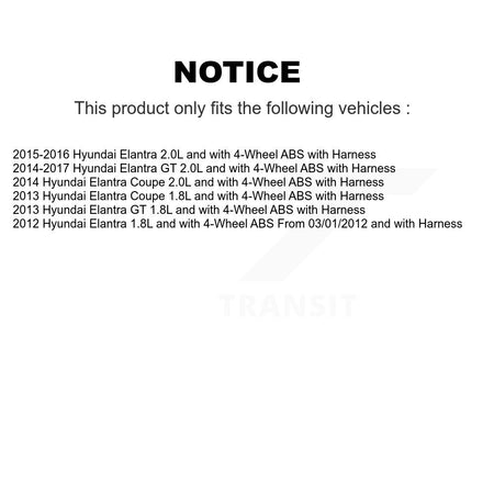 Front Wheel Bearing And ABS Sensor Kit For Hyundai Elantra GT Coupe K7S-102170