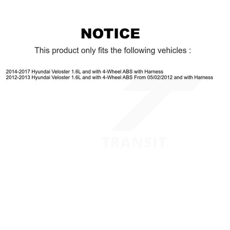Front Wheel Bearing And ABS Sensor Kit For Hyundai Veloster 1.6L with 4-Wheel K7S-102173