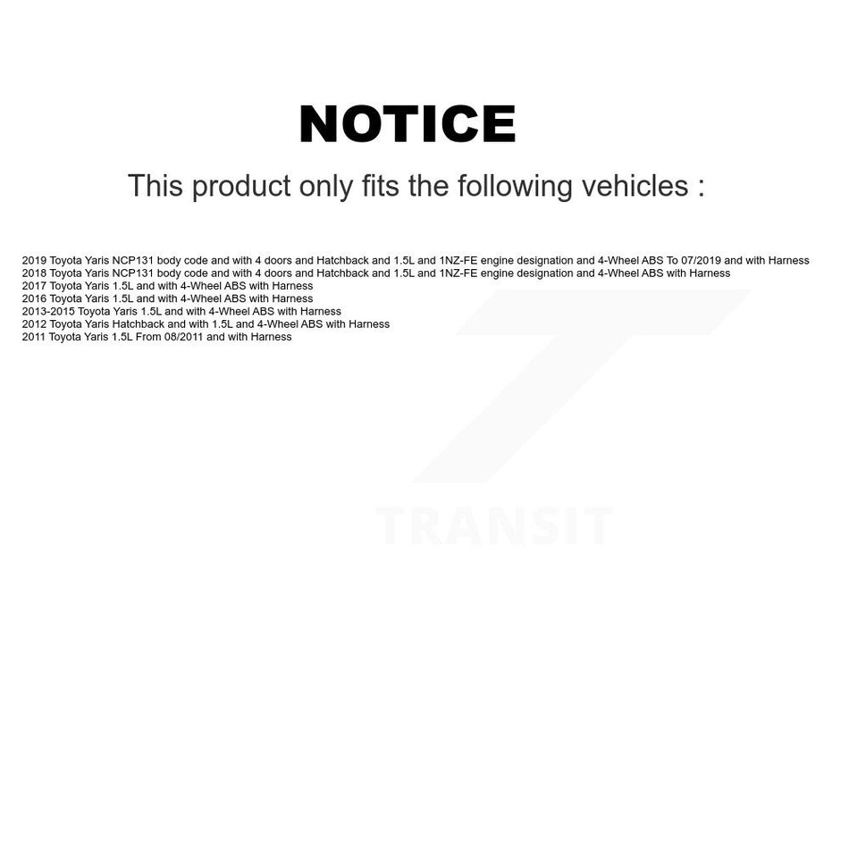 Front Wheel Bearing And ABS Sensor Kit For Toyota Yaris K7S-102190