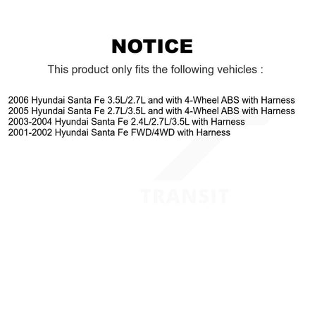 Front Wheel Bearing And ABS Sensor Kit For Hyundai Santa Fe with Harness K7S-102208