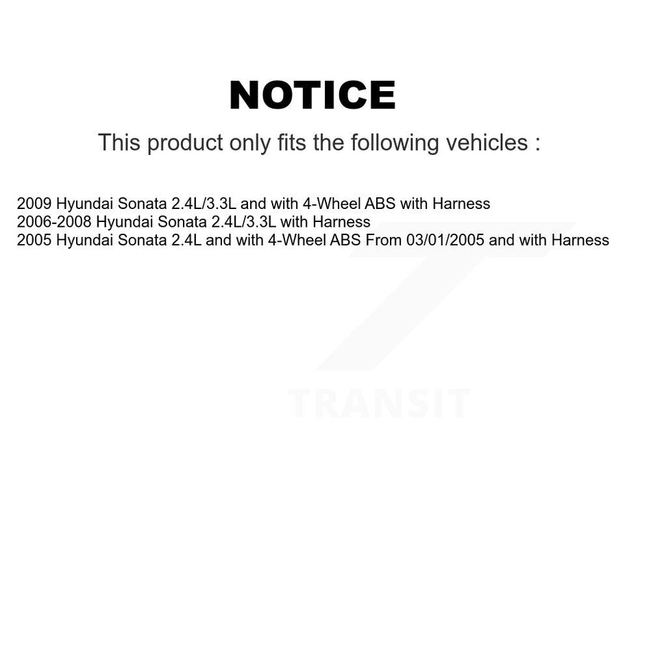 Front Wheel Bearing And ABS Sensor Kit For Hyundai Sonata K7S-102209