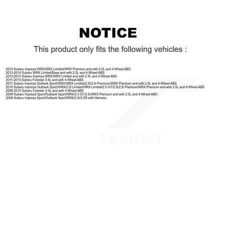 Front Wheel Hub Bearing And ABS Sensor Kit For Subaru Impreza Forester WRX K7S-102237