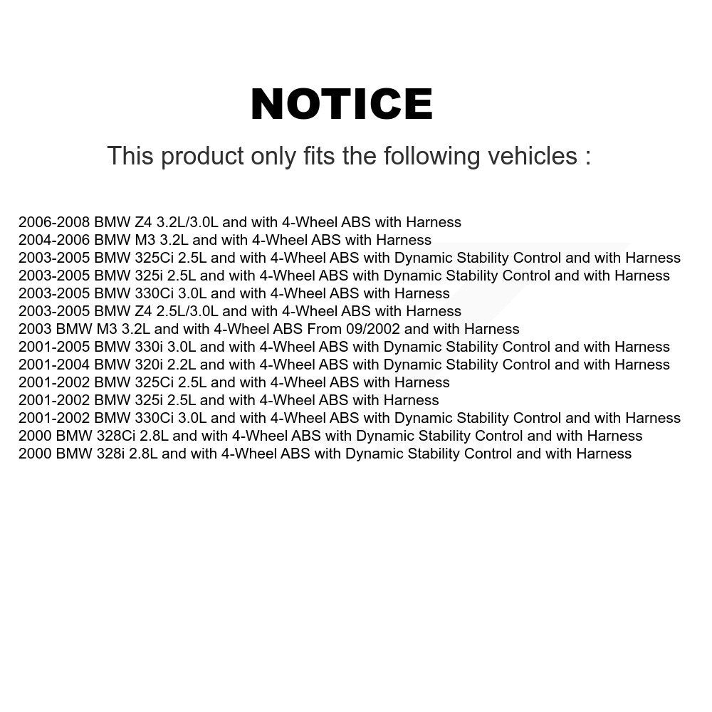 Front Wheel Hub Bearing & Sensor Kit For BMW Z4 330Ci 325i 325Ci M3 320i 330i 328Ci 328i K7S-102278