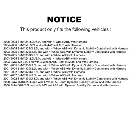 Front Wheel Hub Bearing & Sensor Kit For BMW Z4 330Ci 325i 325Ci M3 320i 330i 328Ci 328i K7S-102278