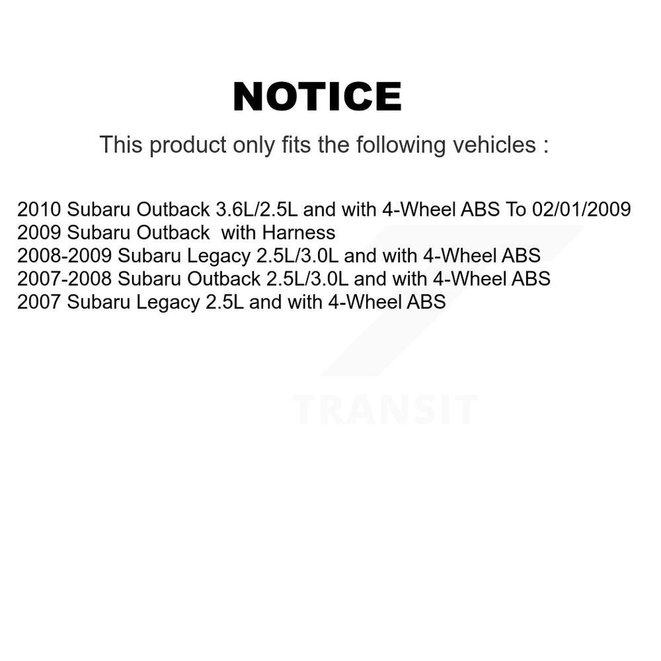 Front Wheel Hub Bearing And ABS Sensor Kit For Subaru Outback Legacy K7S-102283