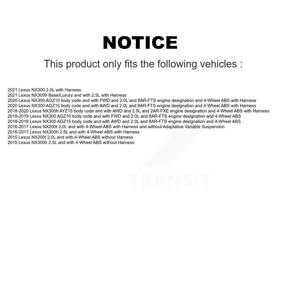 Front Wheel Hub Bearing And ABS Sensor Kit For Lexus NX300 NX200t NX300h K7S-102301