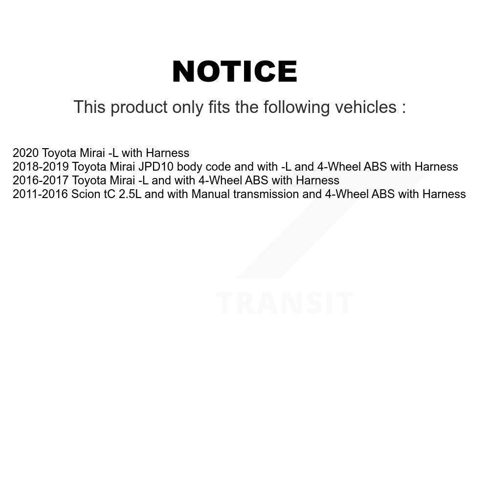 Front Wheel Hub Bearing And ABS Sensor Kit For Scion tC Toyota Mirai with Harness K7S-102303