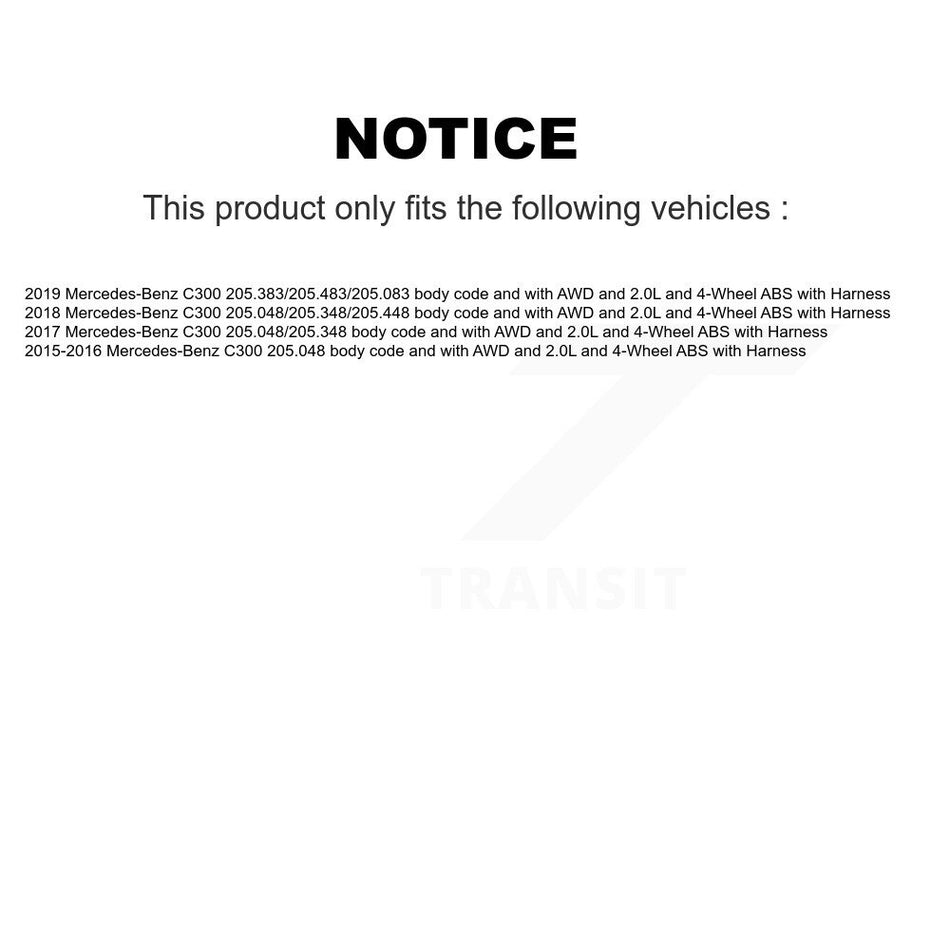 Front Wheel Hub Bearing And ABS Sensor Kit For Mercedes-Benz C300 with Harness K7S-102320