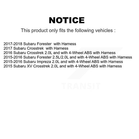 Front Wheel Hub Bearing Sensor Kit For Subaru Forester Impreza Crosstrek XV with Harness K7S-102328