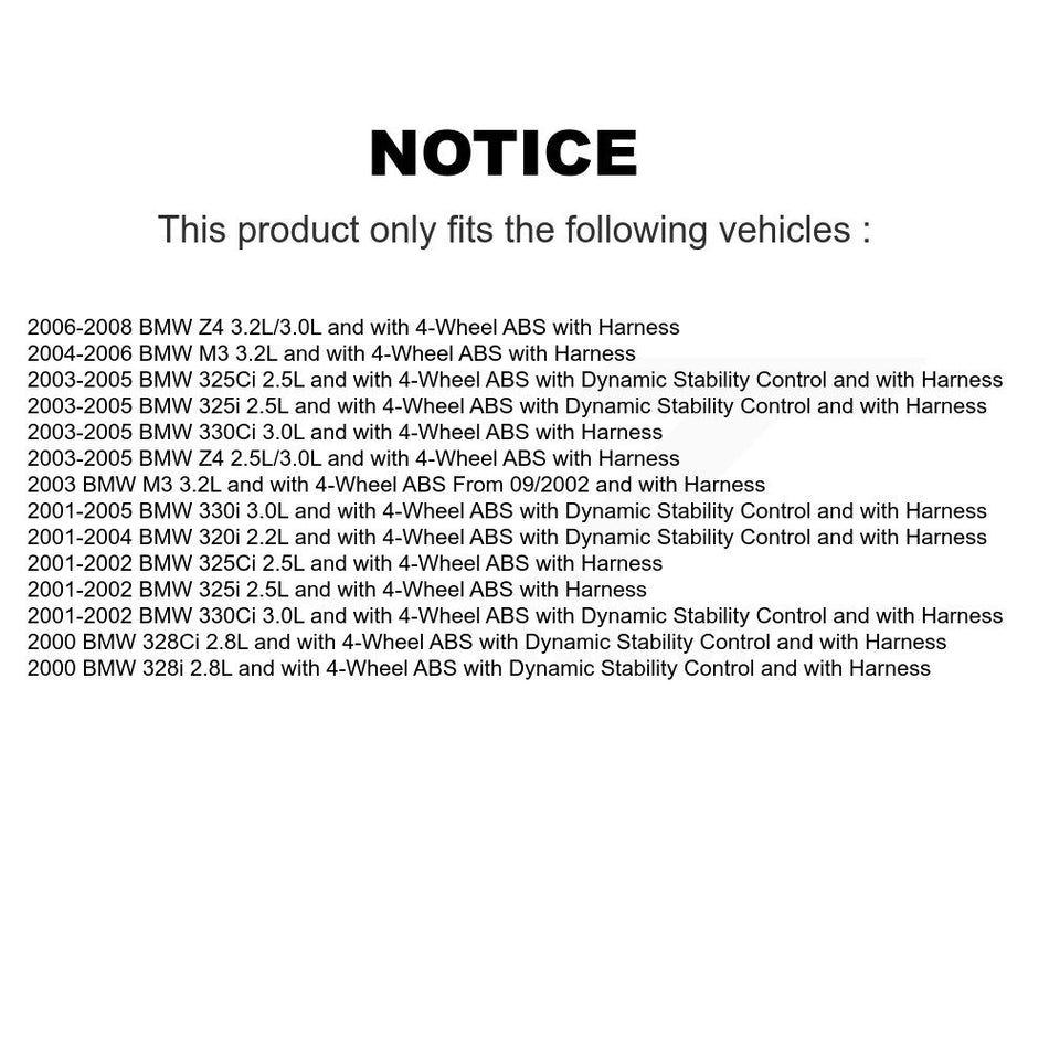 Front Wheel Hub Bearing & Sensor Kit For BMW Z4 330Ci 325i 325Ci M3 320i 330i 328Ci 328i K7S-102382