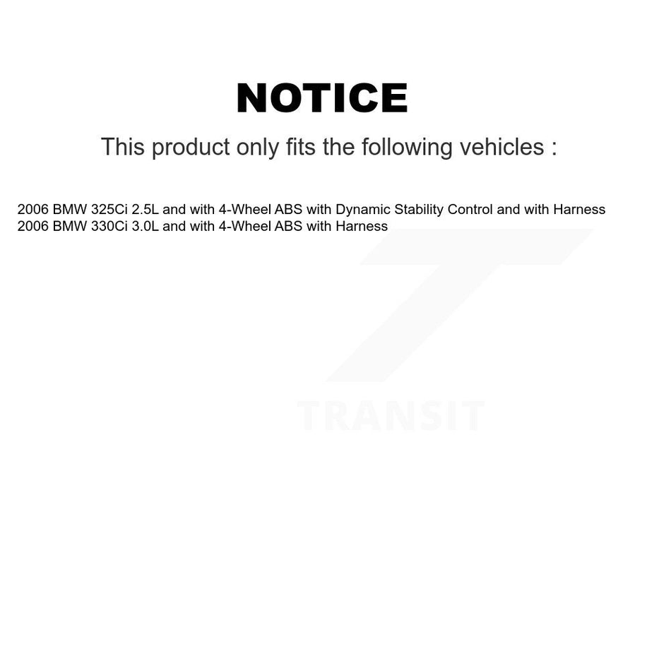Front Wheel Hub Bearing And ABS Sensor Kit For 2006 BMW 325Ci 330Ci K7S-102397