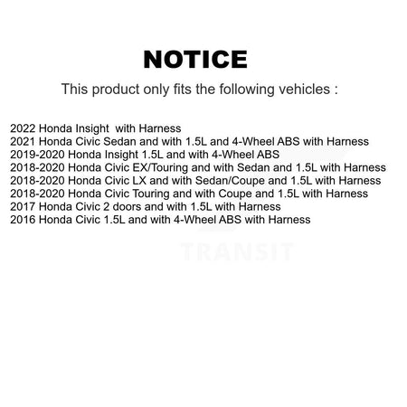 Front Wheel Bearing And ABS Sensor Kit For Honda Civic Insight K7S-102432